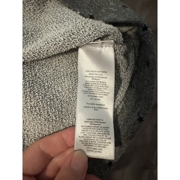 CURRENT/ELLIOTT The Ruffle Sweatshirt Size 2/Medium - Picture 7 of 12